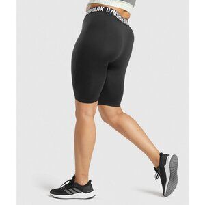 Gymshark Womens Fit‎ Seamless Cycling Black Shorts Size M Activewear Biking